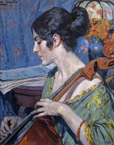 The Cello Player by Ulisse Caputo
