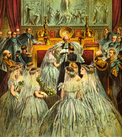 A royal marriage, c1850 by Unbekannt