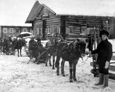 American infantry near Arkhangel, Russia, December 1918 by Unbekannt