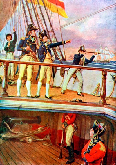 Battle of Trafalgar, 21 October 1805 by Unbekannt