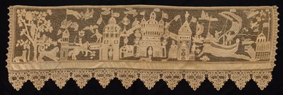Border with Battle Scene, 18th Century by Unbekannt