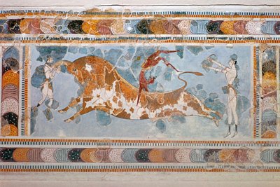 Bull-Leaping Fresco from Knossos by Unbekannt