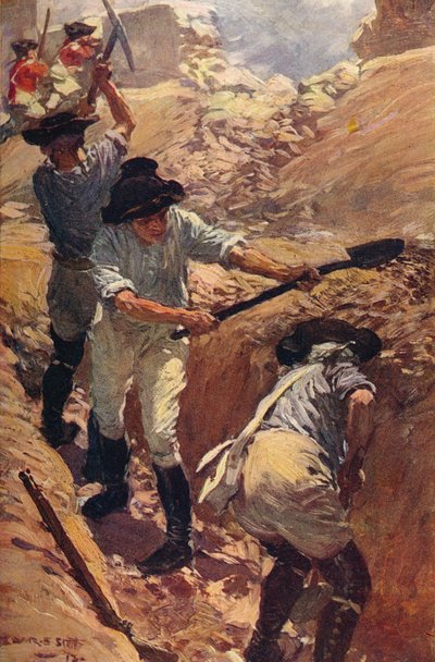 Clive in the Trenches at Arcot, 1751 by Unbekannt