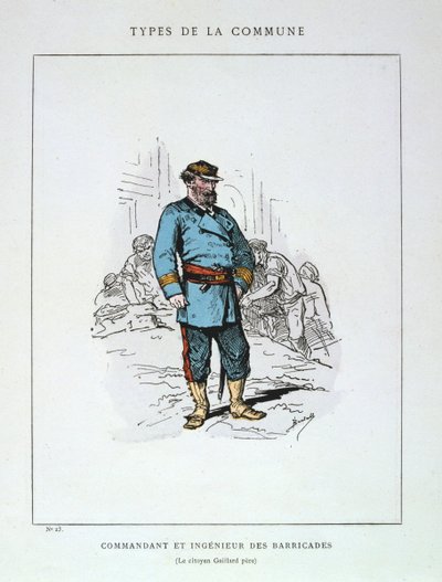 Commandant et Ingenieur de Barricades, Paris Commune, 1871 by Unbekannt