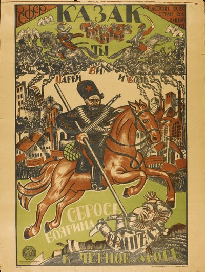 Cossack Throw Wrangel in the Black Sea Poster by Unbekannt