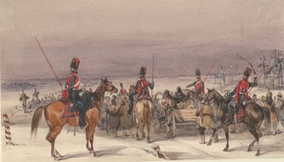 Cossacks Convoying Deportees, 1831 by Unbekannt