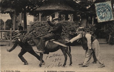 Donkey Tetu and Recalcitrant - Postcard dated 1904 by Unbekannt