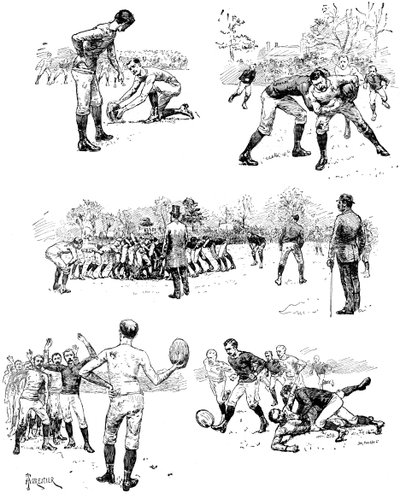 Football Sketches, 1887 by Unbekannt