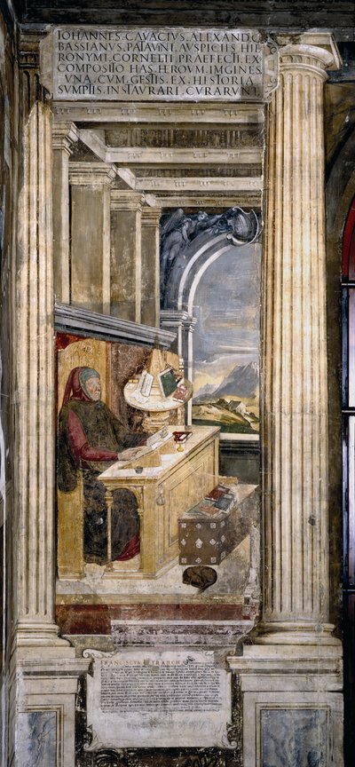 Francesco Petrarca in His Study by Unbekannt