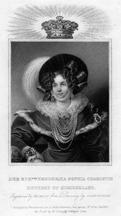 Frederica Sophia Charlotte, Duchess of Cumberland by Unbekannt