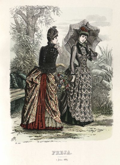 Freja Illustrated Scandinavian Fashion Magazine 1885, Illustration No. 13 by Unbekannt