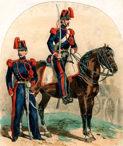 French Artillery Uniforms by Unbekannt