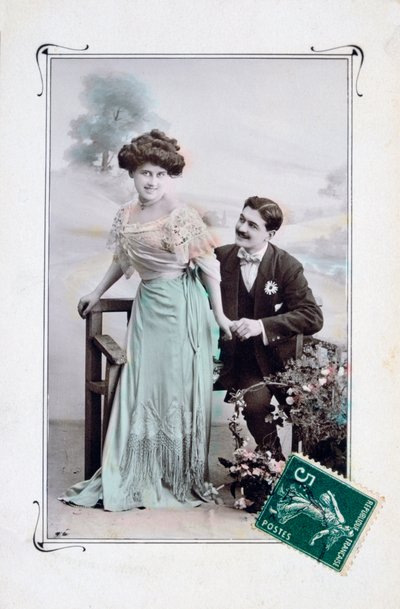 French Romantic Postcard, c1900 by Unbekannt