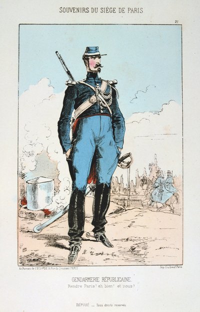 Gendarmerie Republicaine, Siege of Paris, Franco-Prussian War by Unbekannt