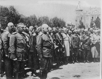 General Anton Denikin with His Staff Officers by Unbekannt