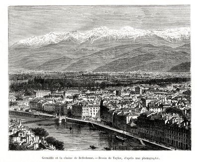 Grenoble from the Belledonne range, France, 1886 by Unbekannt