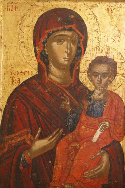 Icon: St. Mary Hodigitria (16th Century), Berat, Albania by Unbekannt