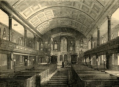 Interior of Kensington Church, 1850 by Unbekannt