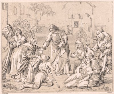 Jesus Healing the Multitudes, c1880 by Unbekannt