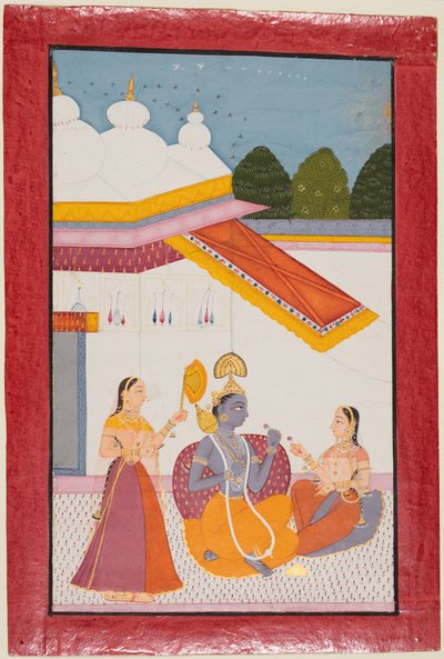 Krishna Under a Canopy by Unbekannt