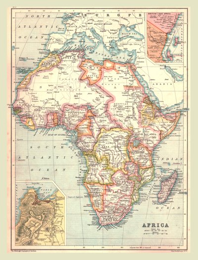 Map of Africa by Unbekannt