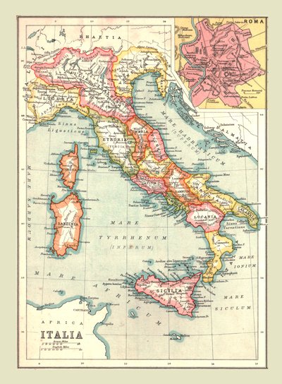 Map of Italia by Unbekannt