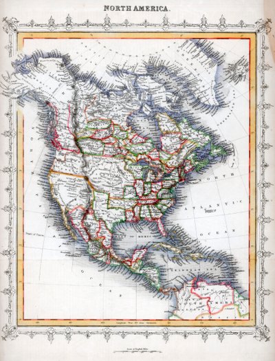 Map of North America by Unbekannt