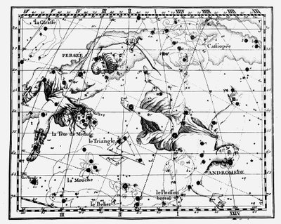 Map of stellar constellations by Unbekannt