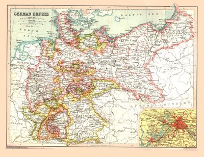 Map of the German Empire by Unbekannt