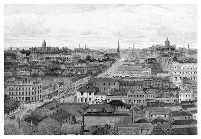 Melbourne Looking East, Victoria, Australia, 1886 by Unbekannt