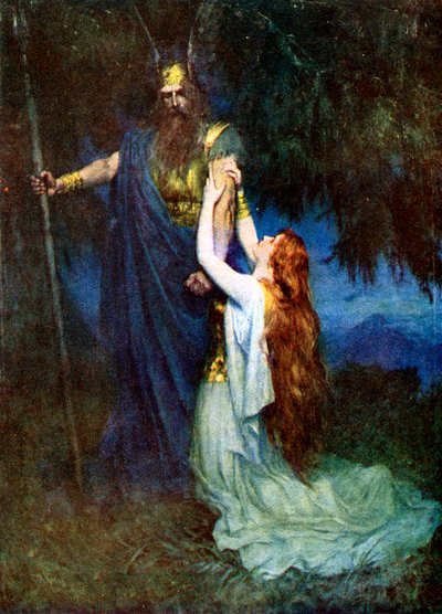 Odin and Brunhilde by Unbekannt