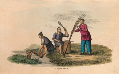 Papermaking in China, AD 105 by Unbekannt