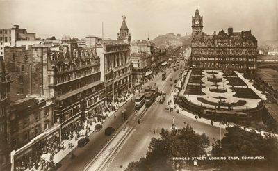 Princes Street Looking East, Edinburgh by Unbekannt