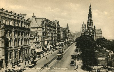 Princes Street Looking East, Edinburgh by Unbekannt