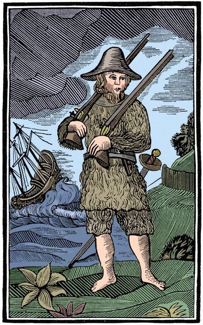 Robinson Crusoe, Chapbook Cut by Unbekannt