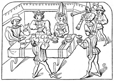 Royal Banquet, 15th Century, 1910 by Unbekannt