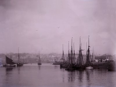 Ships in the Harbour at Plymouth in Devon by Unbekannt