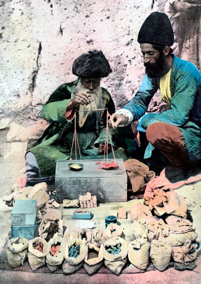 Spice Seller, Royal Palace, Tehran by Unbekannt