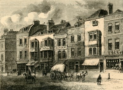 The Borough, High Street, in 1825 by Unbekannt