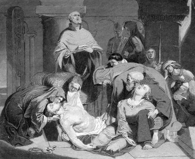 The Burial of Harold at Waltham Abbey, c1847 by Unbekannt