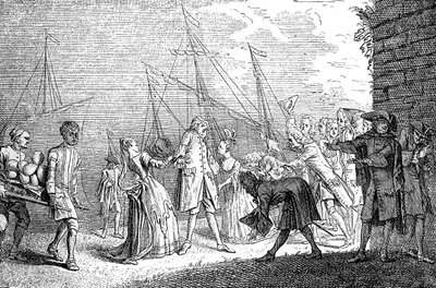 The Landing of Senesino, 1720 by Unbekannt