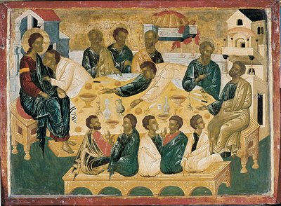 The Last Supper, Byzantine Icon by Unbekannt