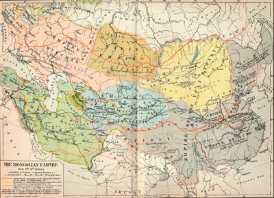 The Mongolian Empire from 12th-15th Century, c1903, 1904 by Unbekannt