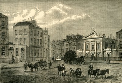 The Polygon, Somers Town, in 1850 by Unbekannt