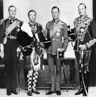 The Prince of Wales with His Brothers by Unbekannt