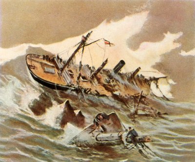 The Gunship Iltis is Wrecked, 1896 by Unbekannt