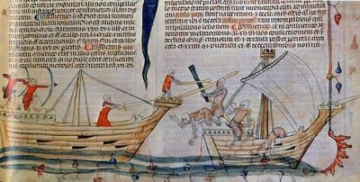 The naval Battle, c1340 by Unbekannt