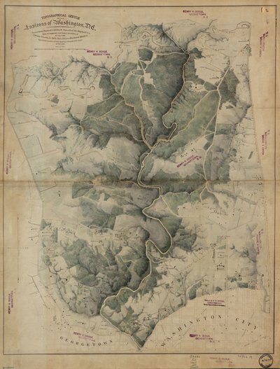 Topographical Sketch of the Environs of Washington, D.C. by Unbekannt