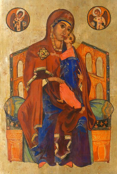 Enthroned Mother of God by Unbekannt