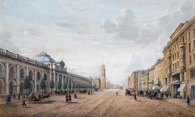 View of the Nevsky Prospekt in Saint Petersburg by Unbekannt
